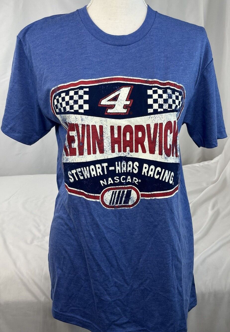 Ouray Sportswear NASCAR Tri Blend Size S Tee Kevin Harvick, Vintage Royal/Crest